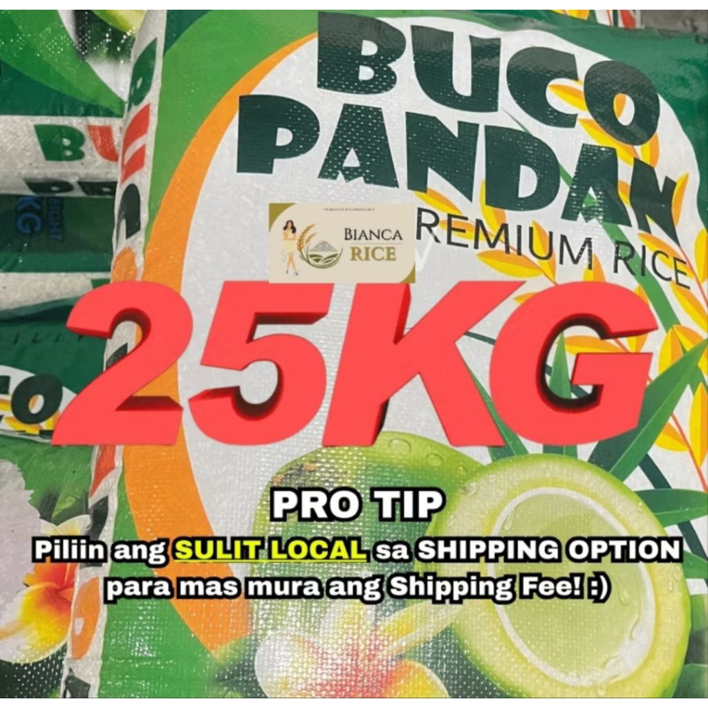 Buco Pandan Premium rice 25 kilo Local Rice. | Shopee Philippines