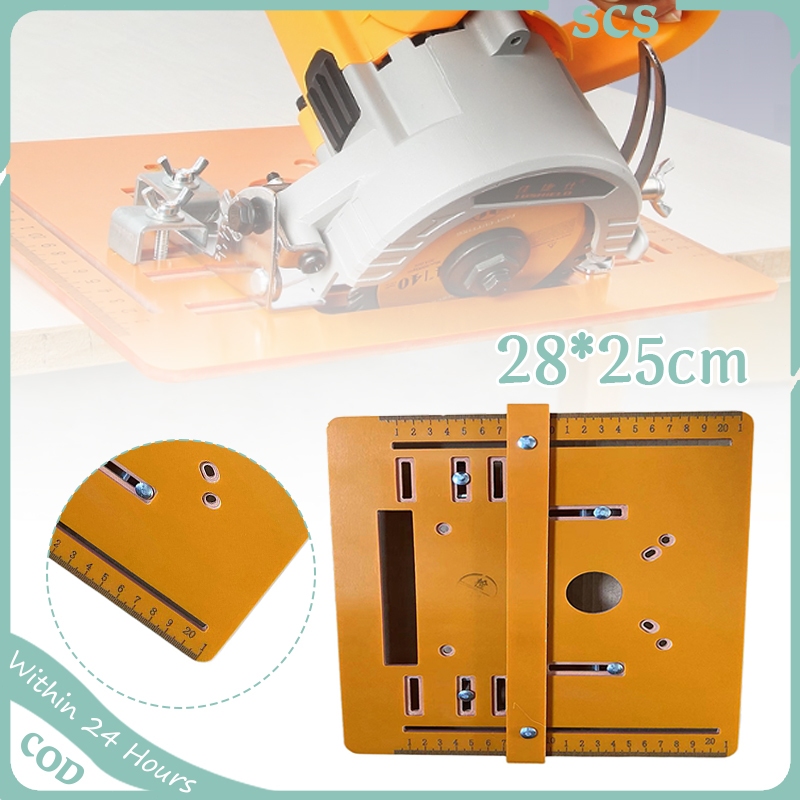 Electric Saw Guide Rail 28x25cm Circular Saw Base Plate Woodworking ...