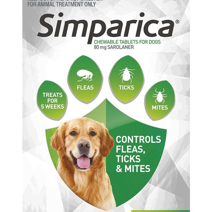 SIMPARICA CHEWS FOR DOGS 20 TO 40 KG (80MG) | Shopee Philippines