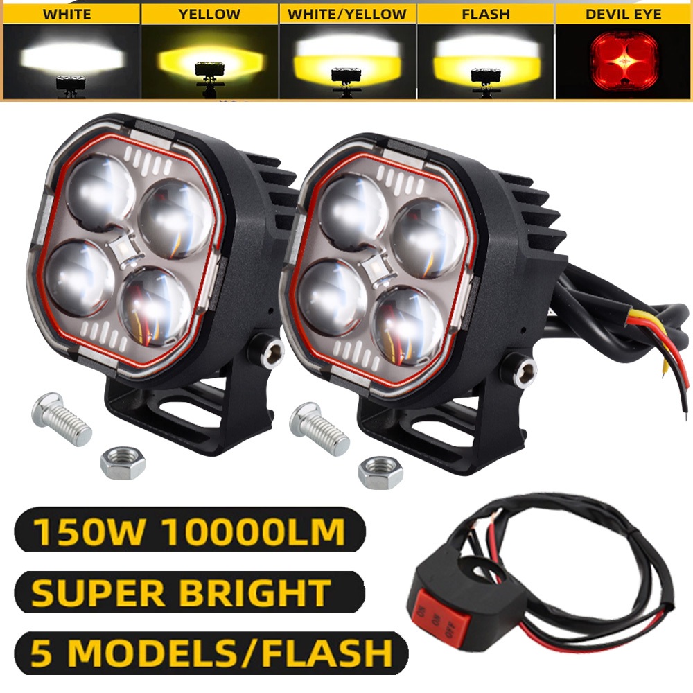 Mini Driving Light White+Yellow Universal High Quality 150W LED Work ...