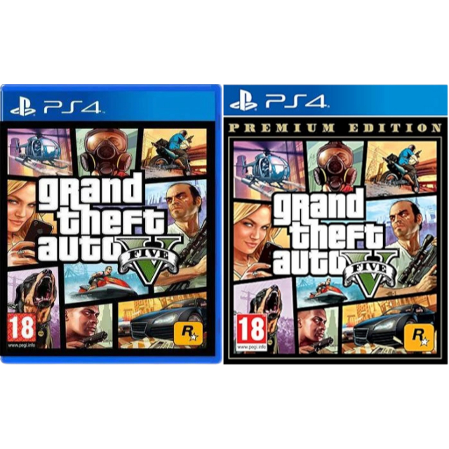 GTA V Premium Edition and Regular Edition - Grand Theft Auto V - PS4 ...
