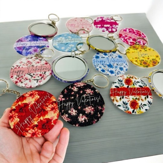 CUSTOMIZED BUTTON MIRROR with or without keychain | Shopee Philippines