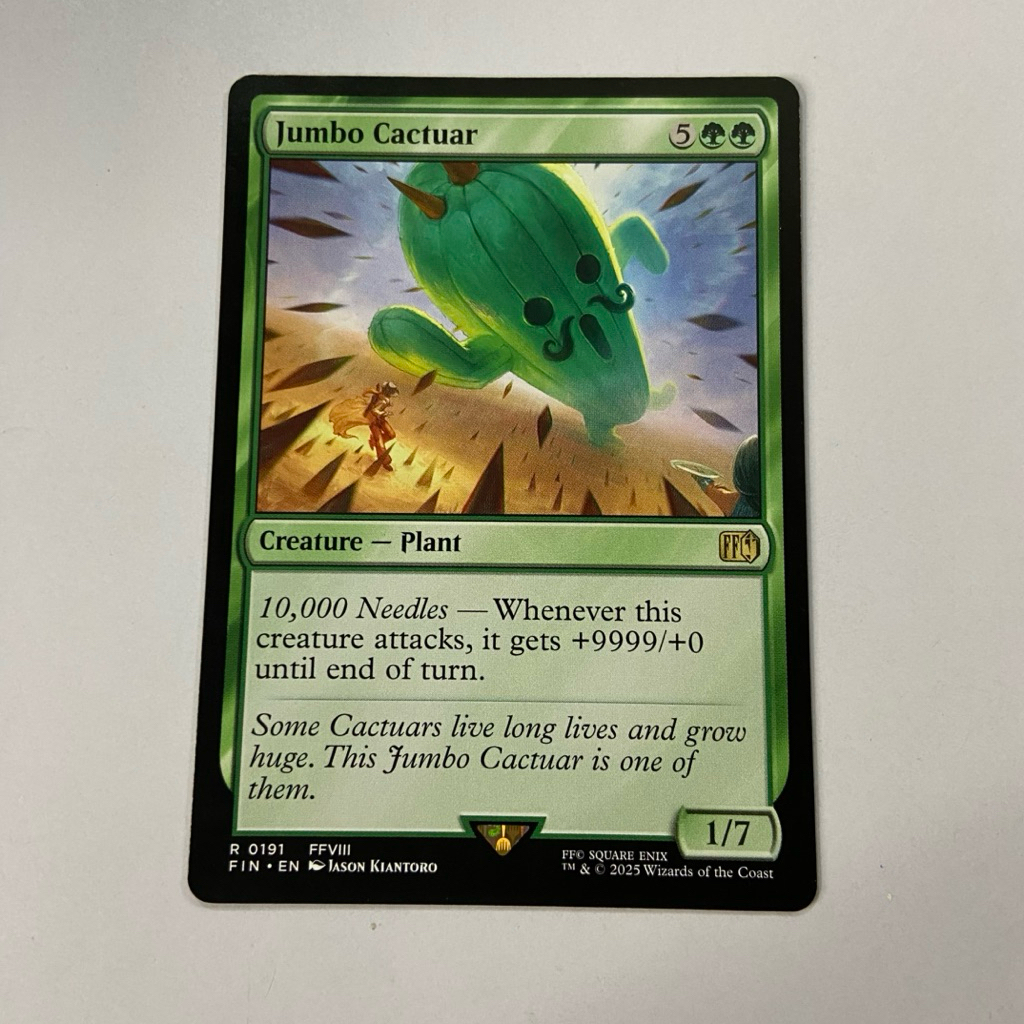 jumbo cactuar card mtg Magic: The Gathering®—FINAL FANTASY™ Jumbo Cactuar 100ct DECK PROTECTO –  Ultra PRO International main image 1