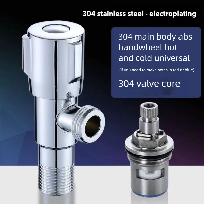 Triangle valve 304 stainless steel large flow water valve switch ...