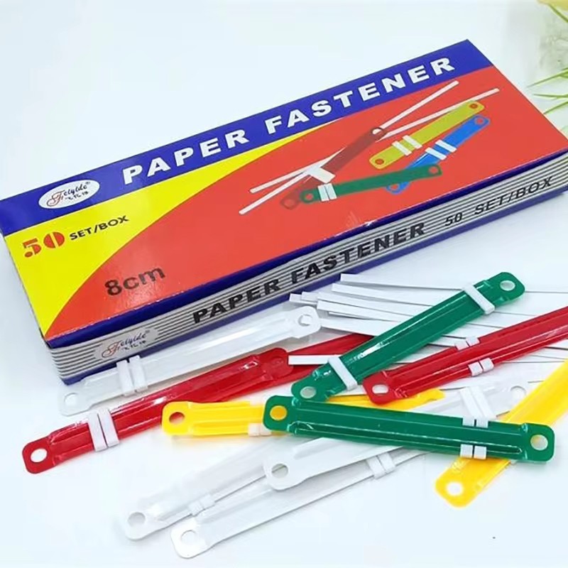 50PCS Paper Fastener 8cm Plastic colorful Binding Buckle Binder 2hole ...