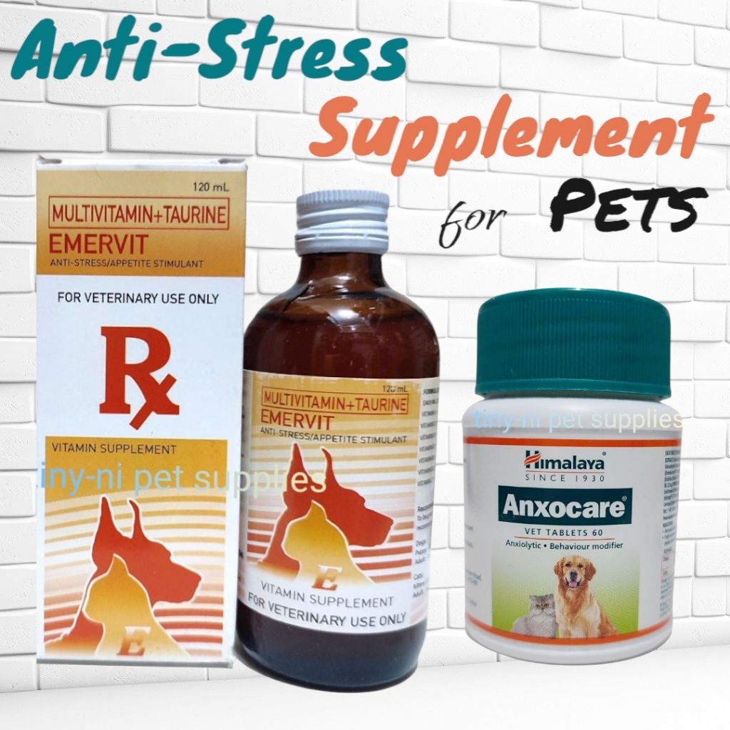 Anti-StressPets for Dogs and Cats| Emervit Syrup 120ml and Anxocare ...