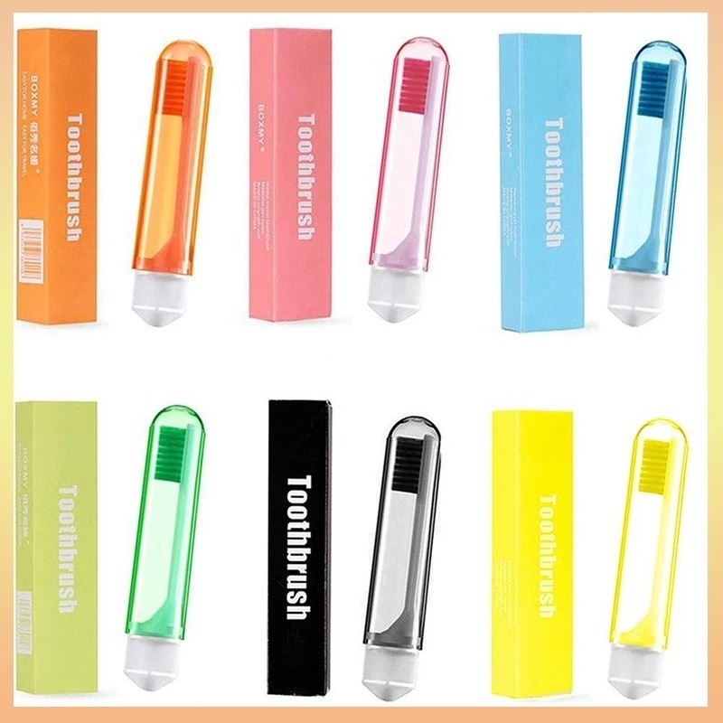 Portable Folding Toothbrush Travel Tooth Clean Tools Toothpaste Storage ...