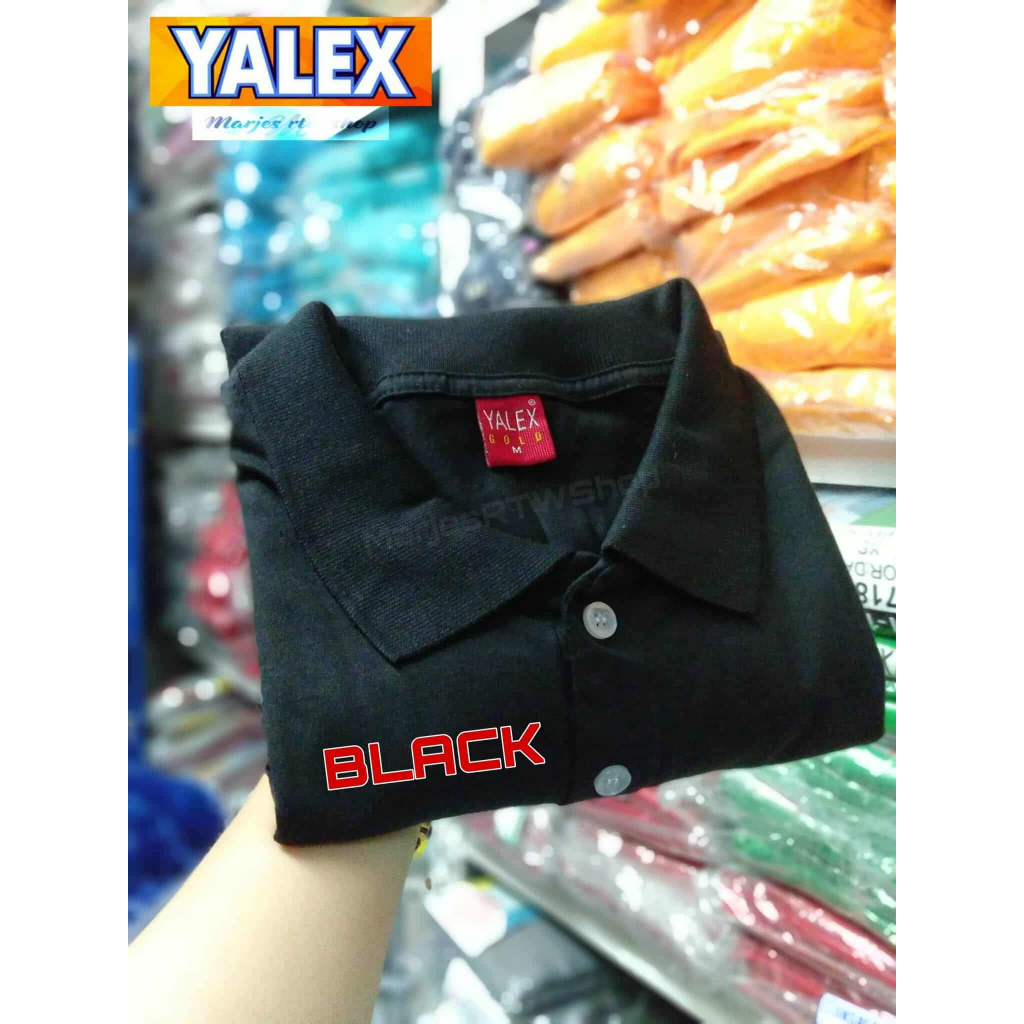 Yalex Polo Shirt ( BLACK ) Free zip bag | Shopee Philippines