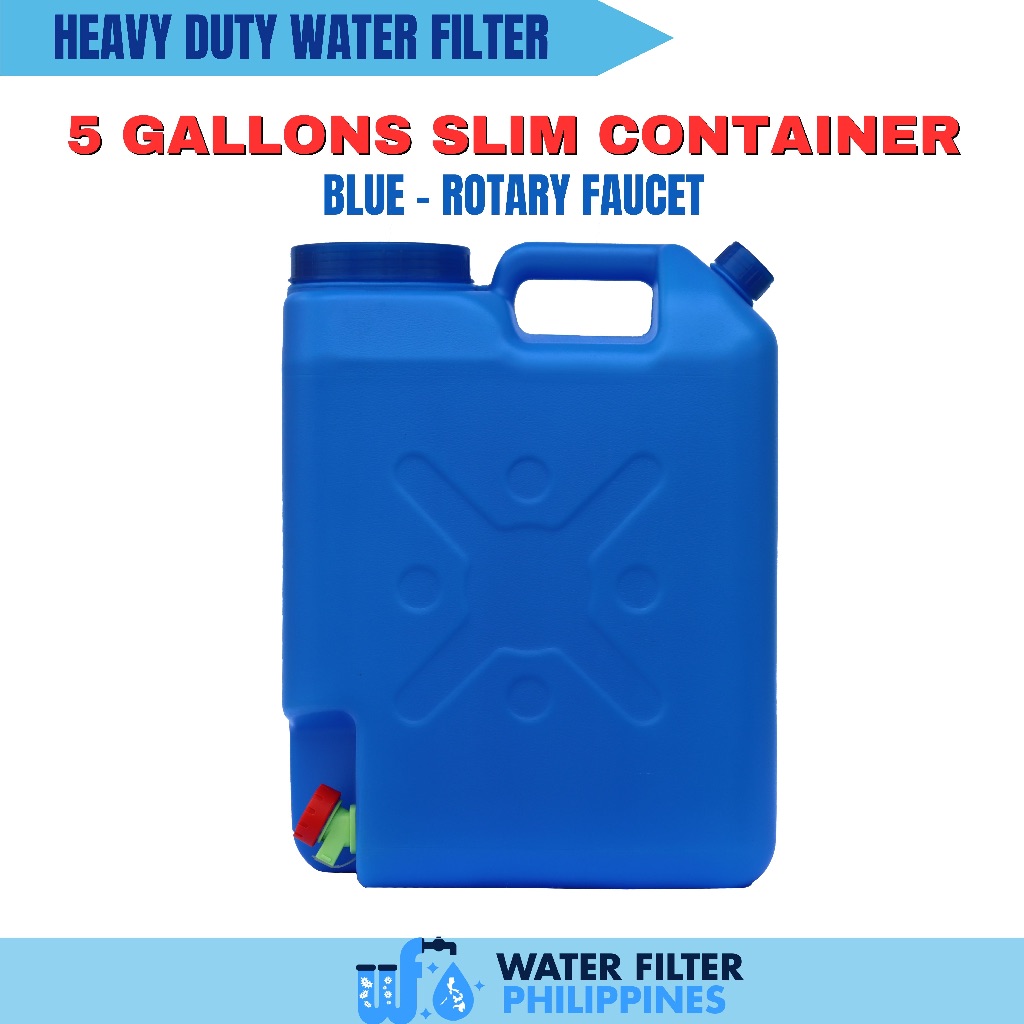 5 Gallon Blue Slim Container Used for Water Station Supplies 1pc ...