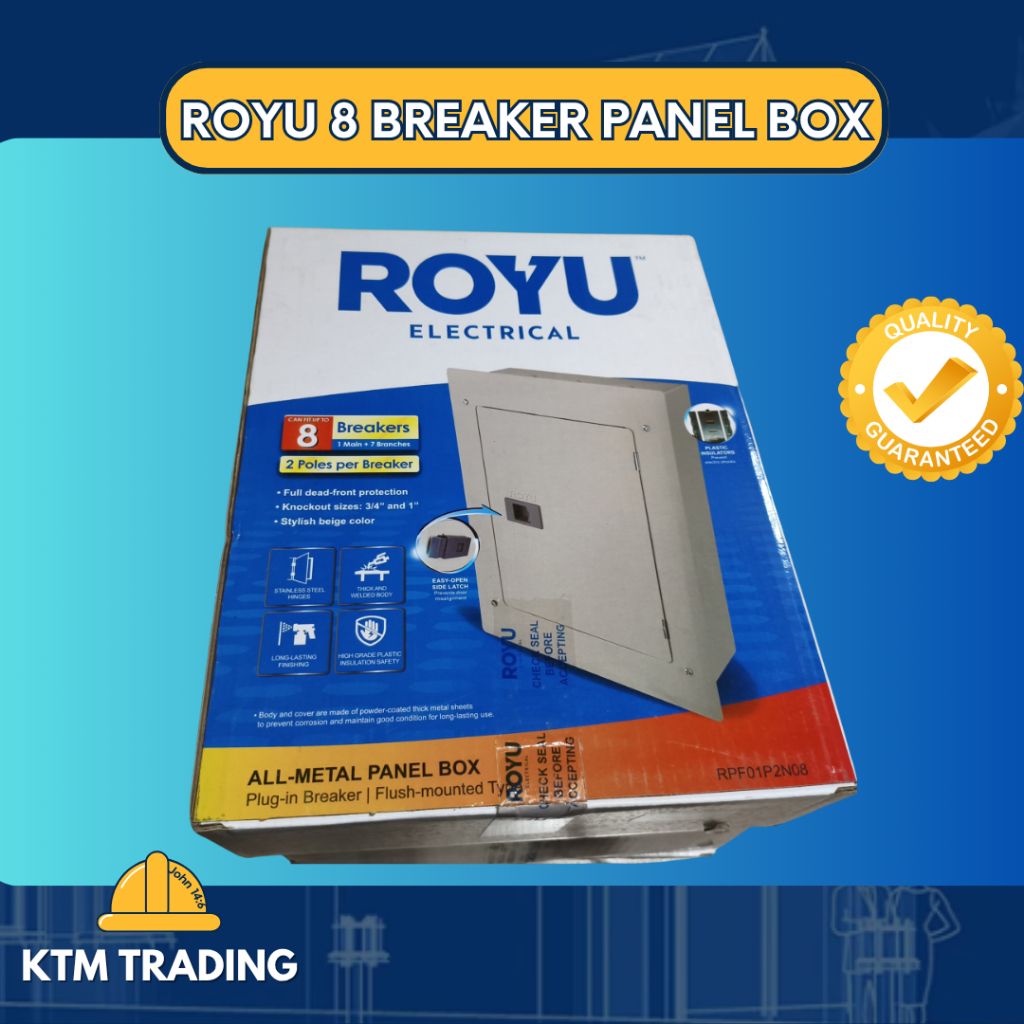 ROYU Panel Box – 8 Breaker Slots Model: 8P Residential Plug-in Material ...