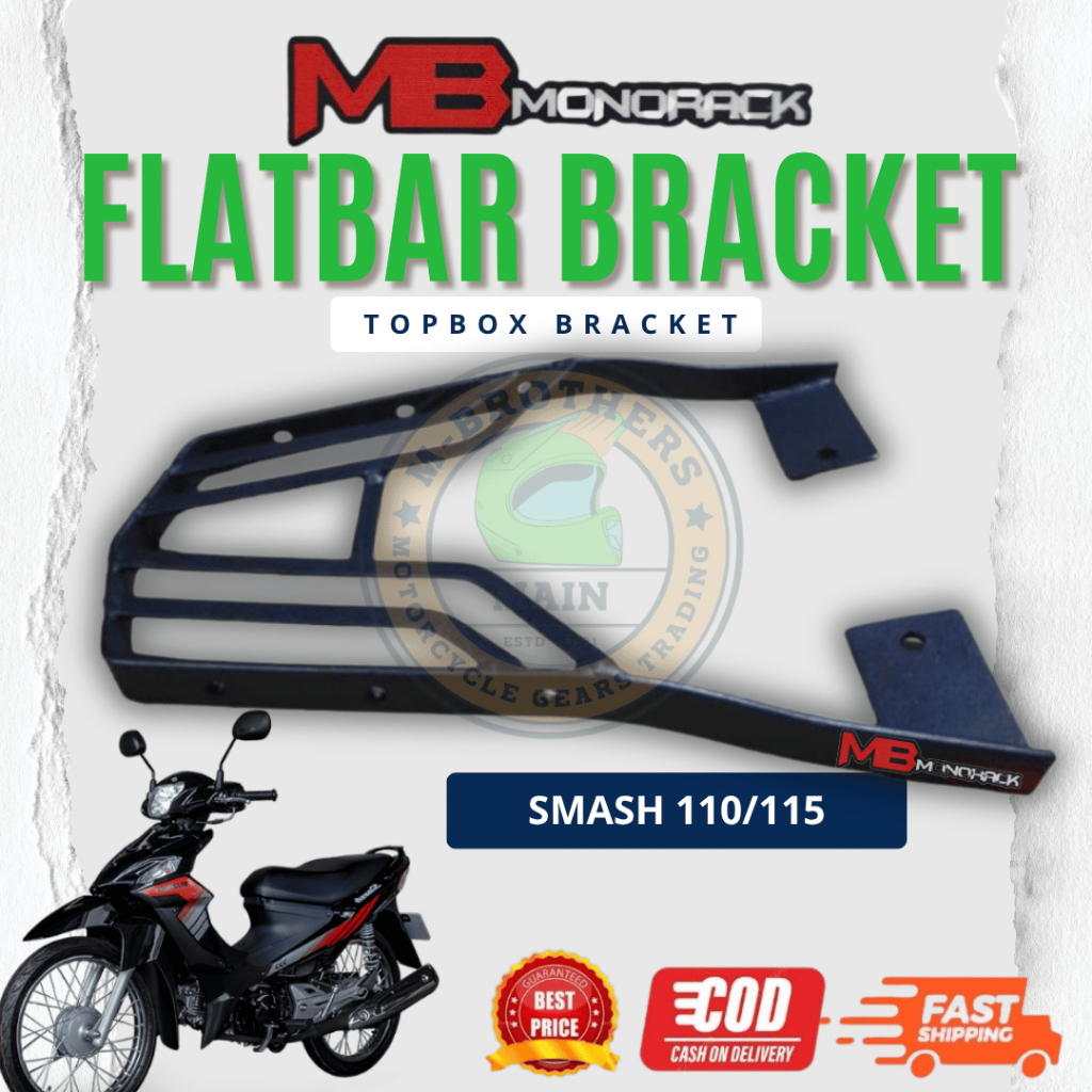 Suzuki Smash 110/115 Flat Bar MB Monorack Topbox Bracket for Motorcyle ...