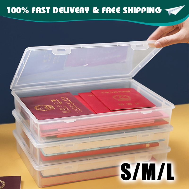 Certificate File Box S/M/L Dust Proof Document Organizer Storage Box ...
