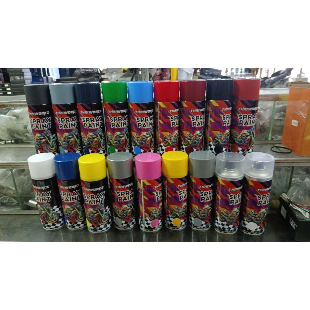 THRIWORKZ SPRAY PAINT ORDINARY SILVER GARY/ GREEN/ YELLOW/ BLUE/ BLACK ...