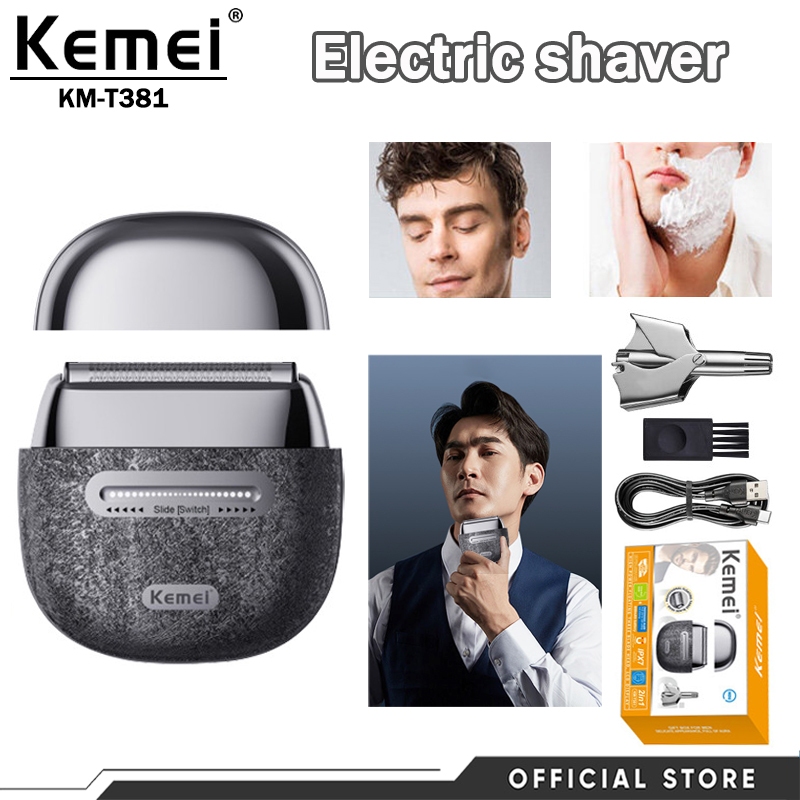 Kemei Electric Shaver Reciprocating Razor Powerful Motor Intelligent ...