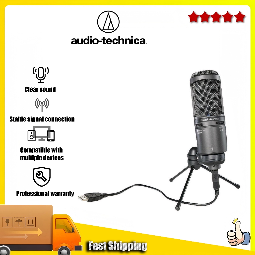 Audio-Technica AT2020USB Cardioid condenser microphone K song recording ...