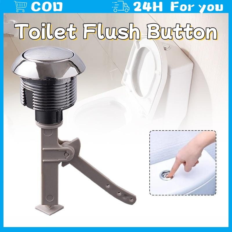 1PCS Single Flush Toilet Tank Button - Silver Plastic, 48mm | Shopee ...
