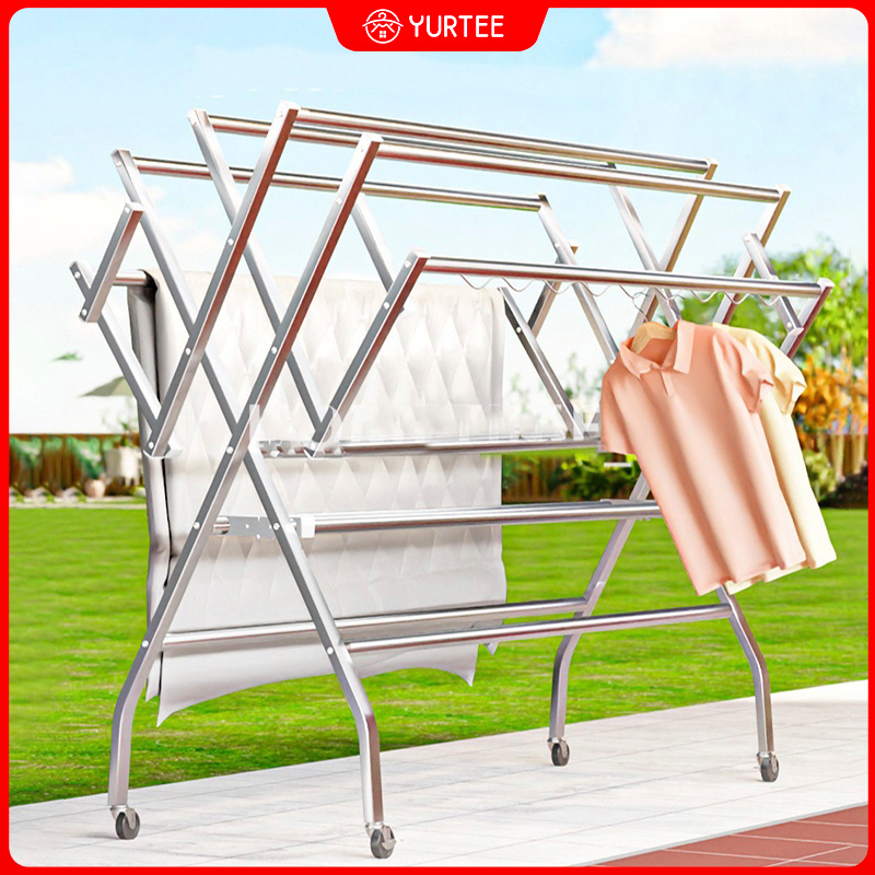 Drying Rack Stainless Steel Clothes Sampayan Hanger Vertical Multi-Bar ...