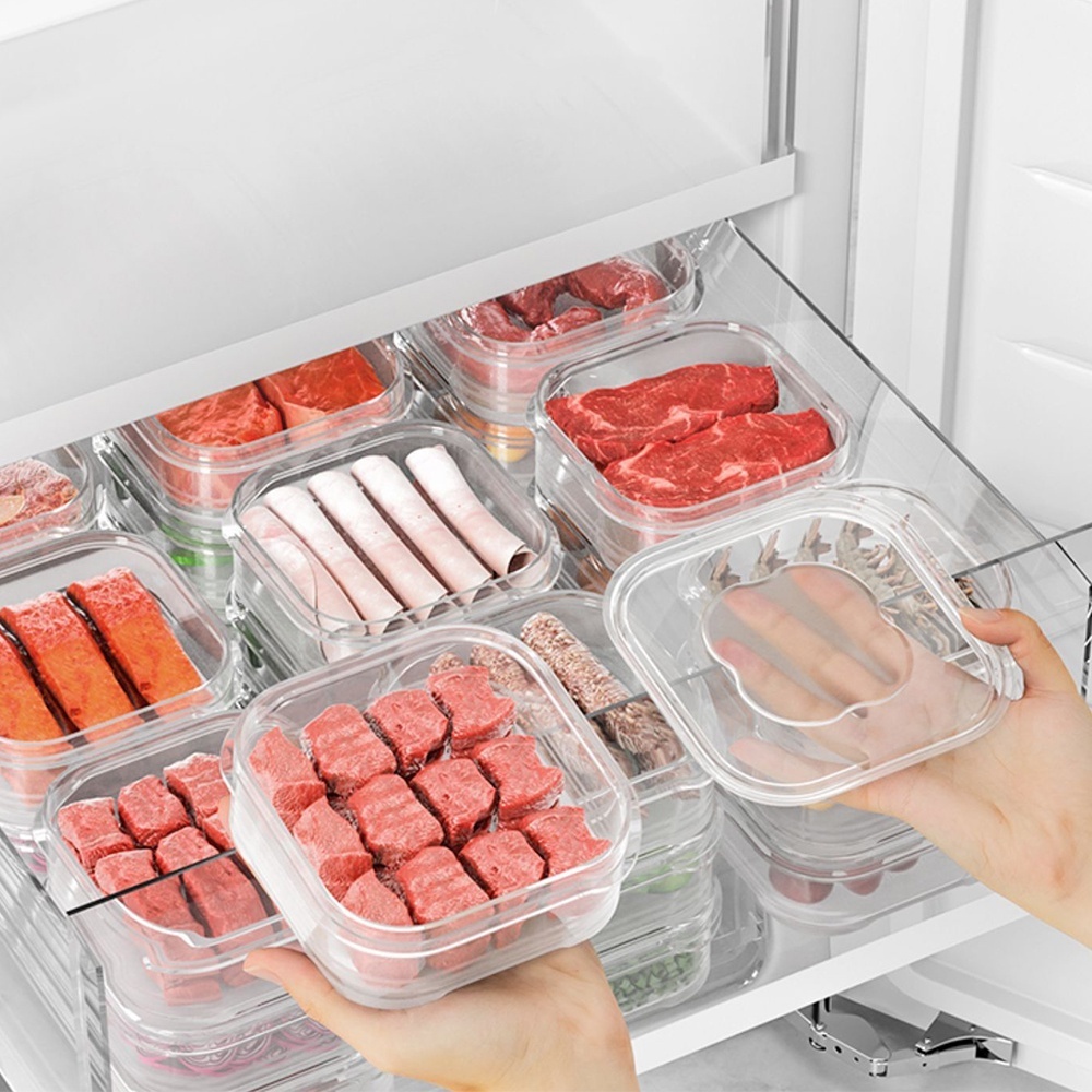 3pcs set 350ML Refrigerator Frozen Meat Box/Meat Freezing Box Food ...