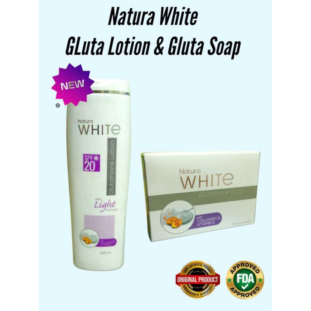 UNO GLUTATHIONE LOTION AND SOAP SET NATURA WHITE SET UNO ORIGINAL PRODUCTS  SET
