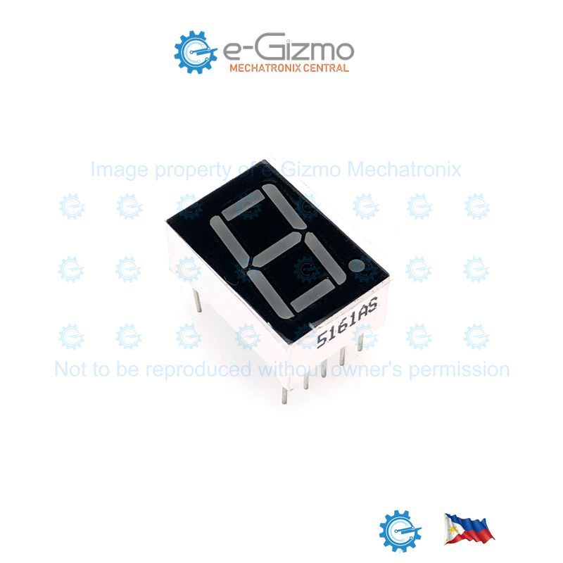 0.56-inch 7 segment LED Display Red Common Anode/ Cathode 5161AS 5161BS ...