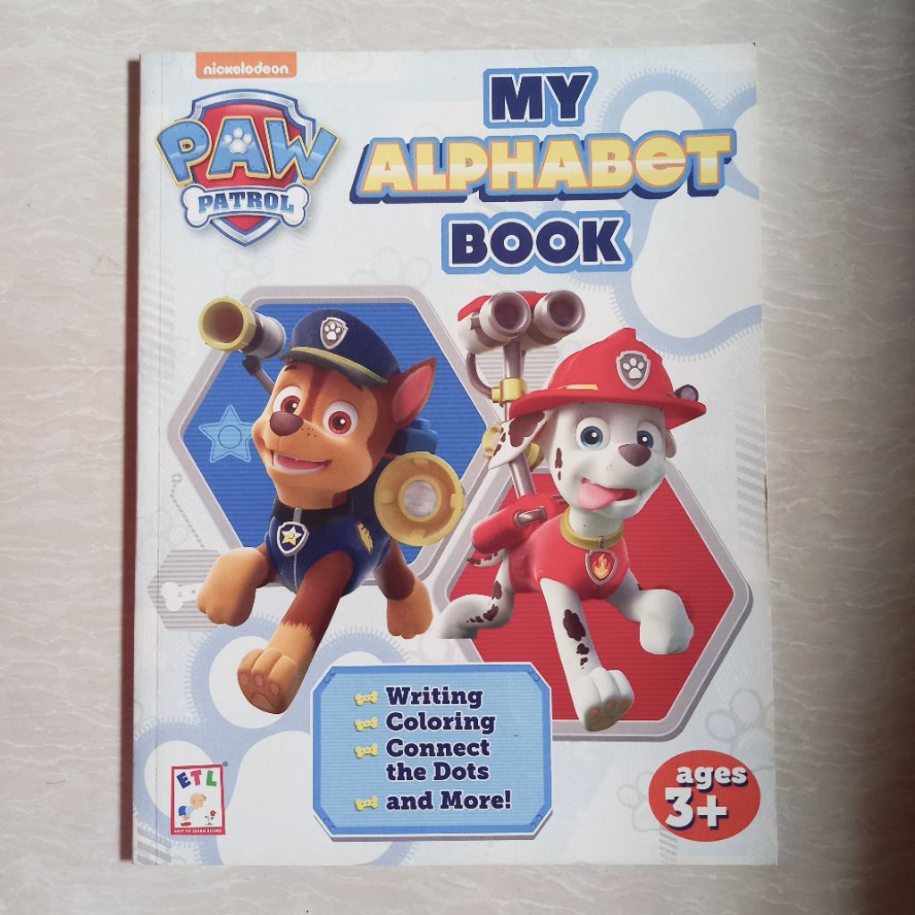 Paw Patrol *My Alphabet Book writing, coloring, connect the dots and