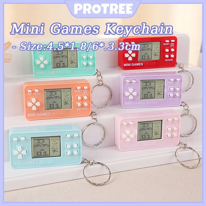 New Mini Macaron Tetris Game Controller Style Keychain Kids Toys ...