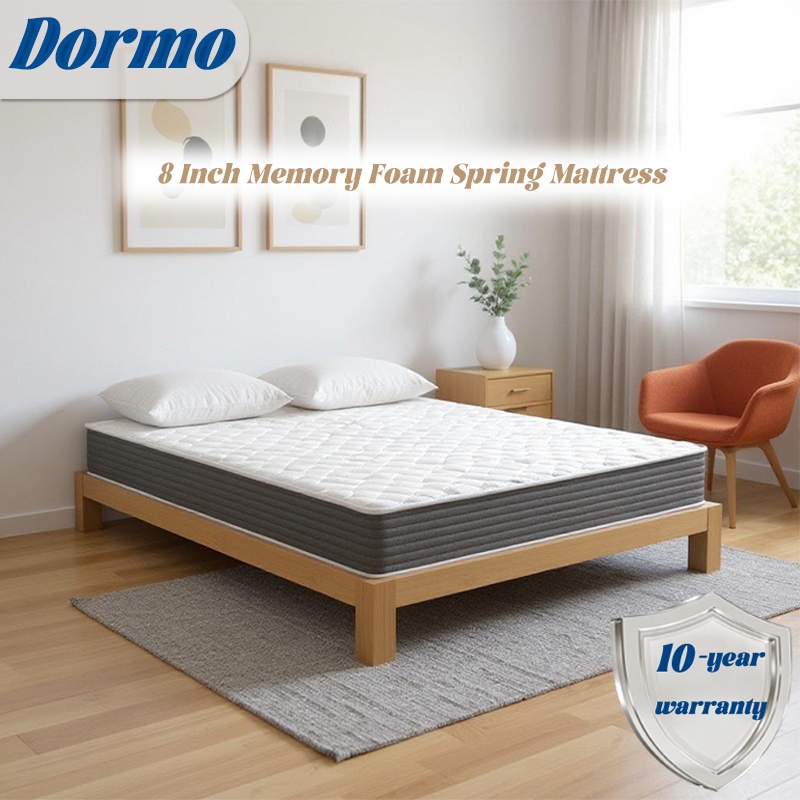 Dormo 8 inch Double Coil Spring Mattress Foam Bed Single/Double/Queen ...