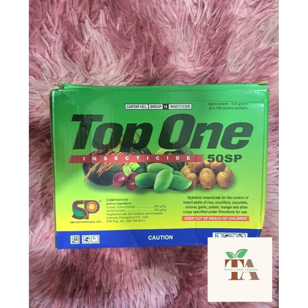 Top One 50 SP Insecticide ~ 1 innerbox (5sachet) ~ Cartap insecticide ...