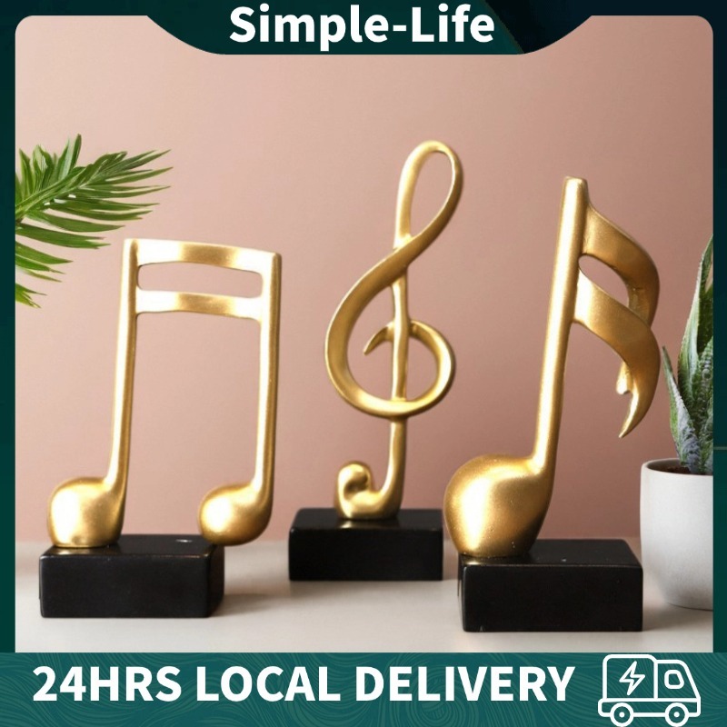 Musical Sculpture Statue Music Note Figurine for Home Piano Gifts ...