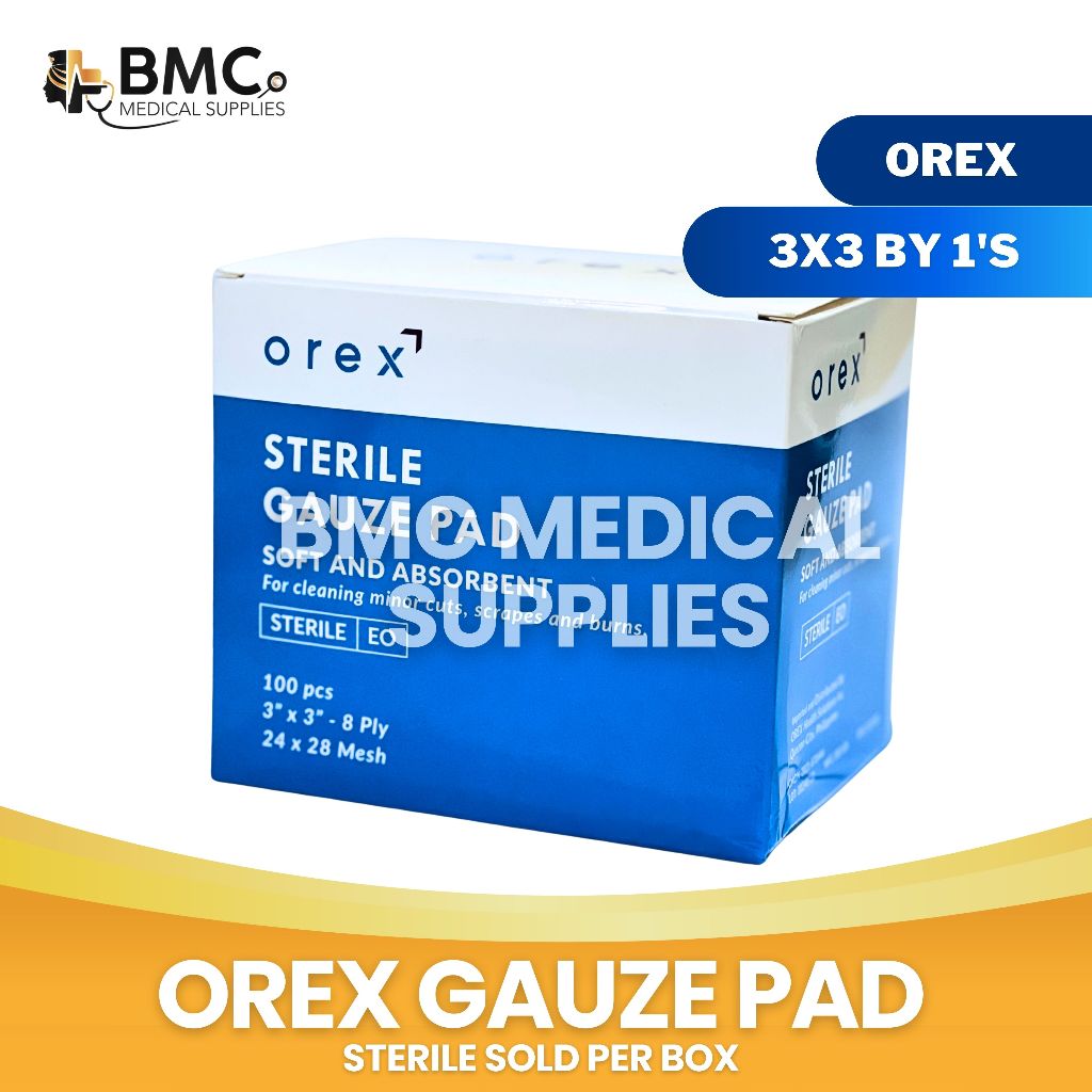 Gauze pad Orex Sterile 2x2 3x3 4x4x1 4x4x5 4x8 | Shopee Philippines