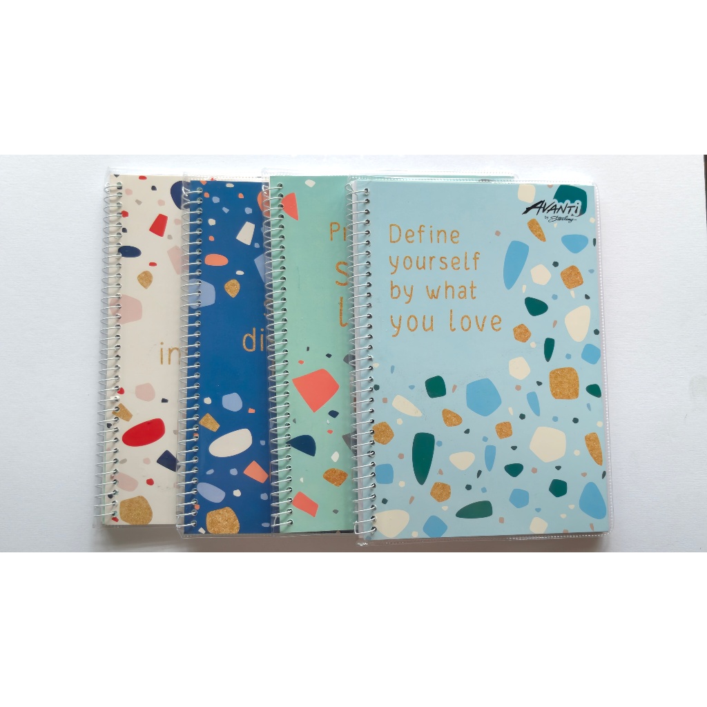 Avanti by Sterling Spiral Notebook Terrazzo Art Cover 6x8.5 Inch 80 Lvs ...