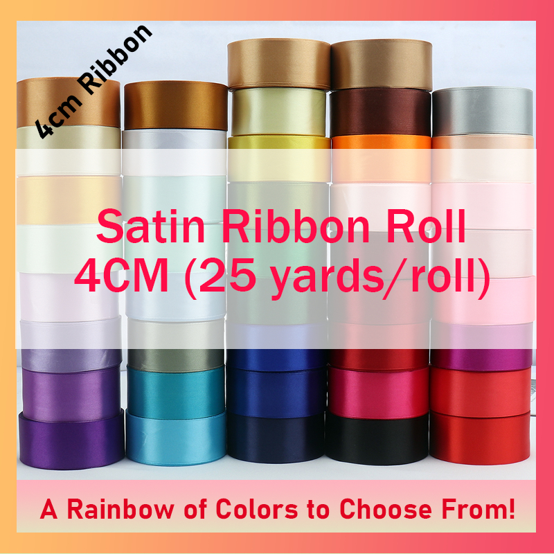 25Yards/Roll 4cm ribbon, satin ribbon, decorative ribbon, gift ...