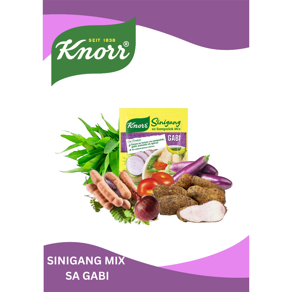 1 BOX KNORR SINIGANG SAMPALOK / GABI MIX ORIGINAL 22g (PACK OF 12