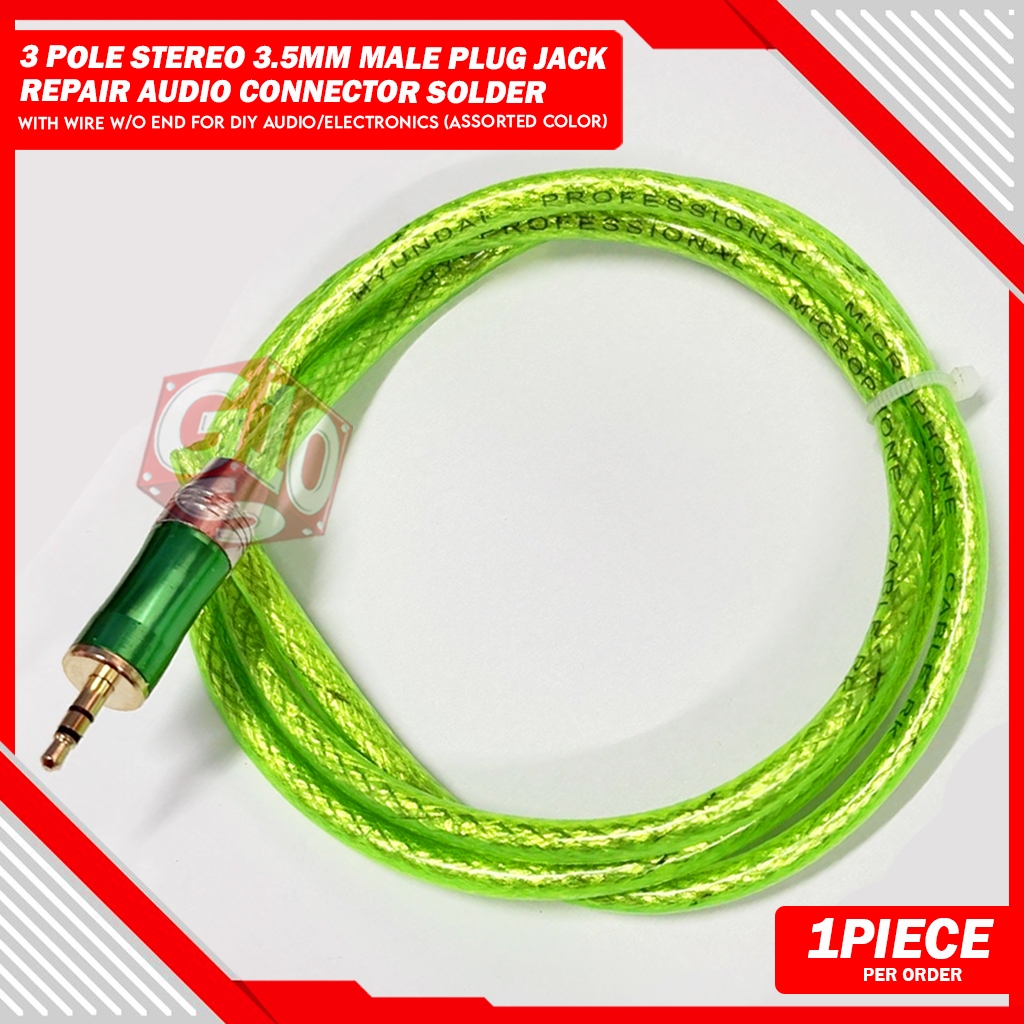 GS10 3.5mm Baby Stereo Plug Audio Connector Wire Without End For DIY ...