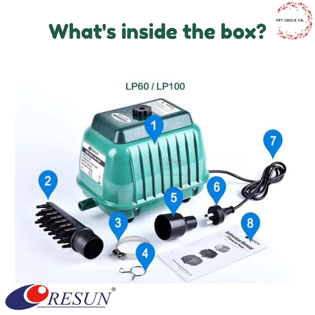 Resun Airpump Low Noise LP200 LP100 LP60 LP40 LP20 for Pond and ...