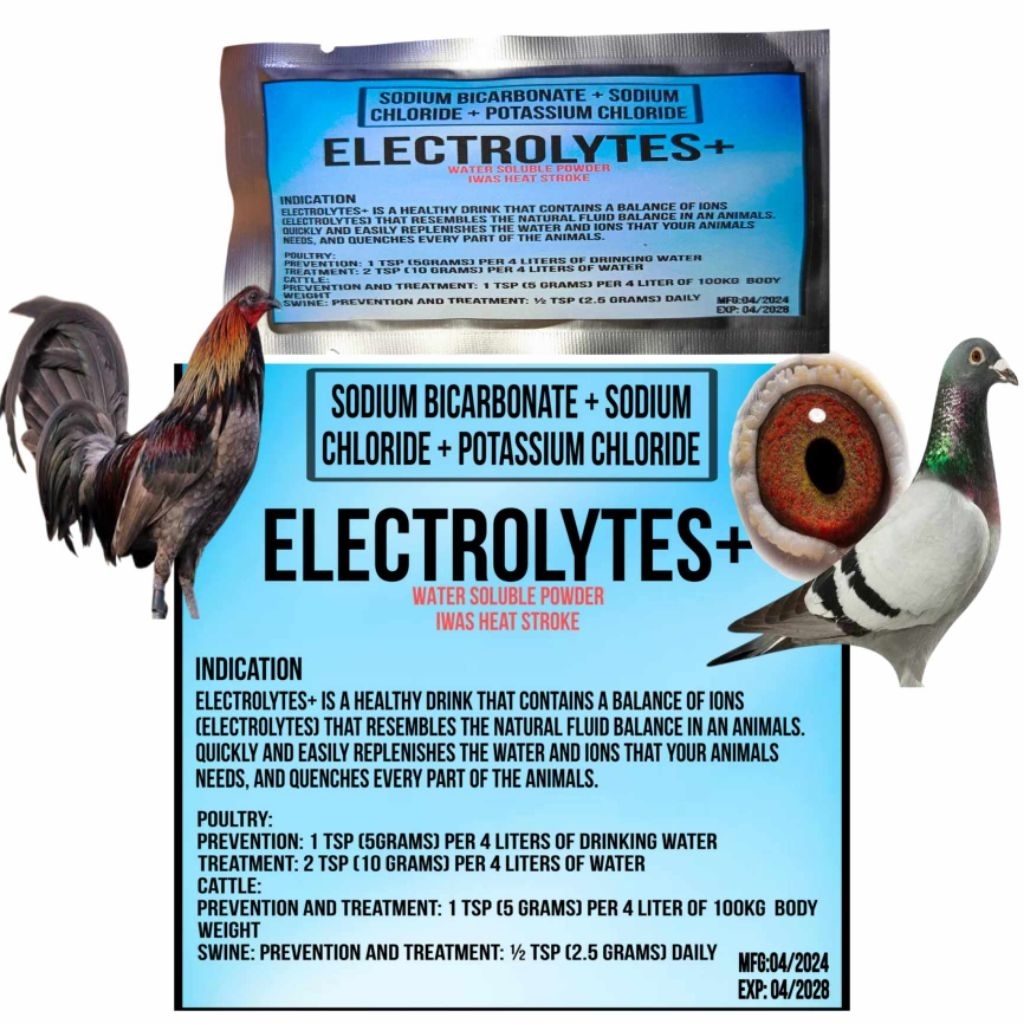 Electrolytes Plus vitamins and minerals for gamefowl birds pigeons ...