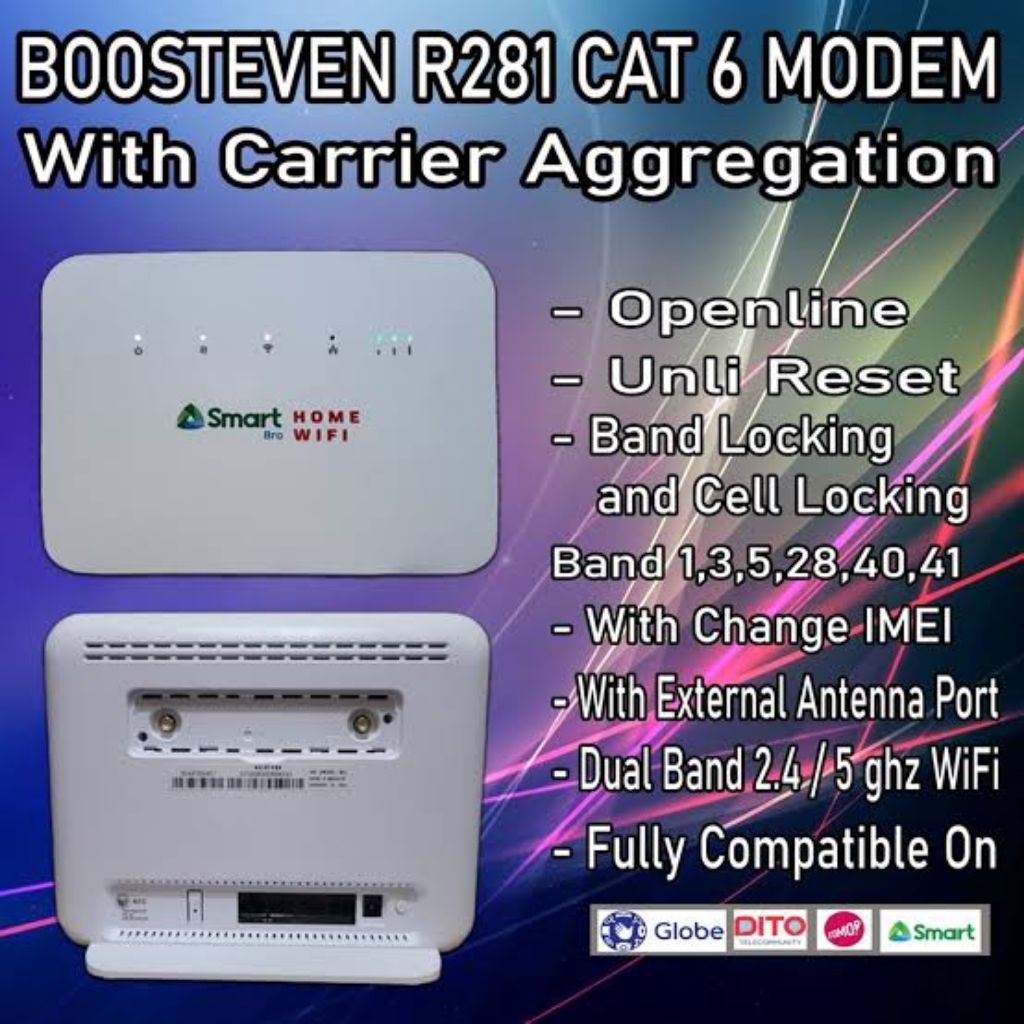 OPENLINE PLDT R281 SMARTBRO R291 BOOSTEVEN R051 R021 EVOLUZN ID3 ID5L ...