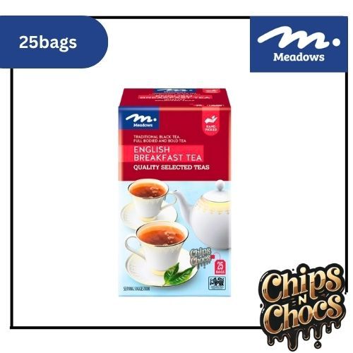 Meadows English Breakfast Tea | 20 Tea Bags | Bold Black Tea | Halal ...