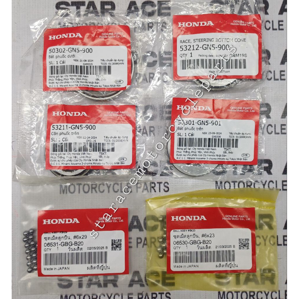 GEN CLICK 125 BALL RACE BEARING SET GENUINE | Shopee Philippines