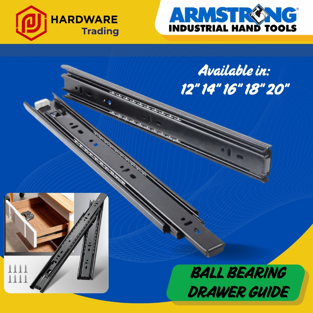 ARMSTRONG Drawer Full Extension steel Drawer guide Ball Bearing/Soft ...