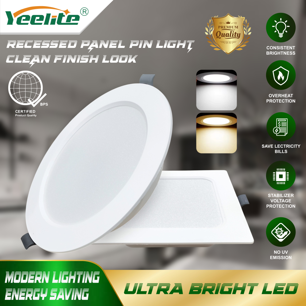 YEELITE 5W-24W Led Recessed Downlight Ceiling Lights Panel Light Pin ...
