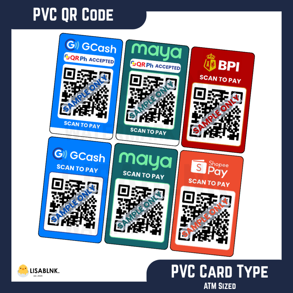 [PVC Card — Rush Printing] Customized GCash Maya QR Scanner — ID Sized ...