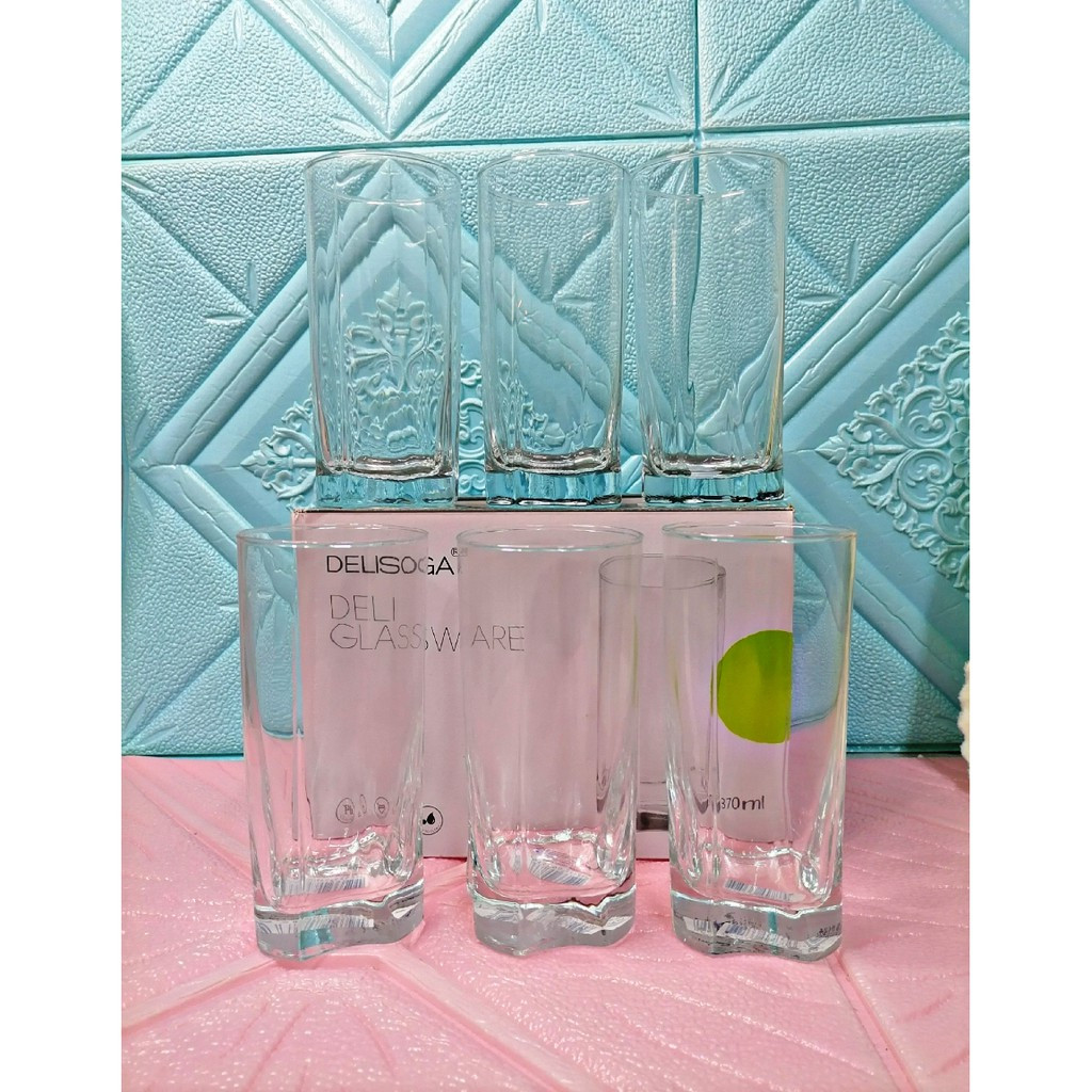 DELISOGA Deli Glassware Drinking Glass Set 6pcs 470mL 16cm JS5150-2 ...