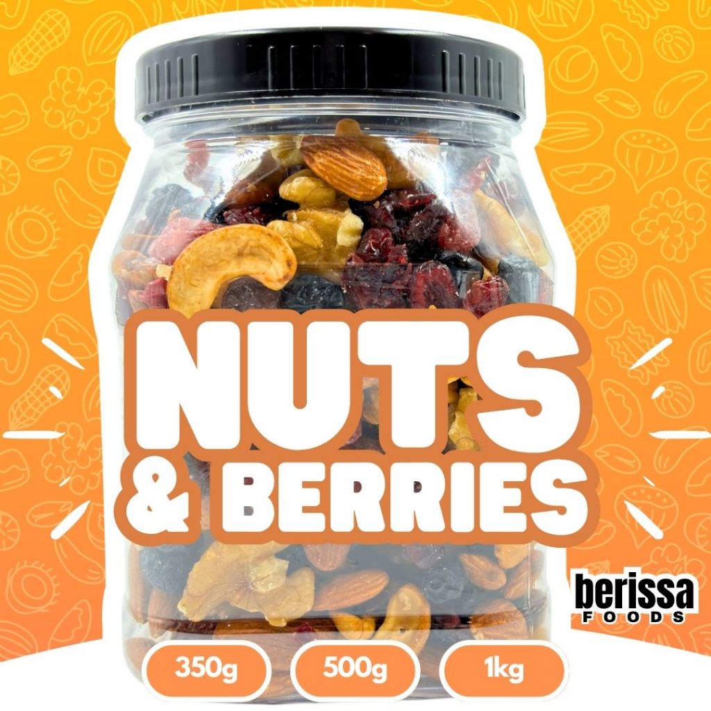 TrailMix in Jar - Nuts and Berries Mix - Berissa Foods - Ready to Eat ...