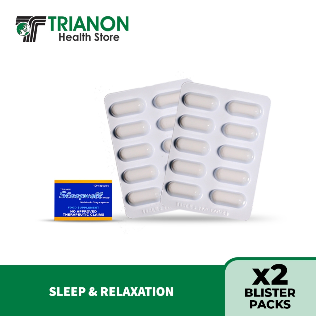 Sleepwell, 3mg Pure Melatonin, Natural Sleep Aid Enhancer 20 Capsules ...