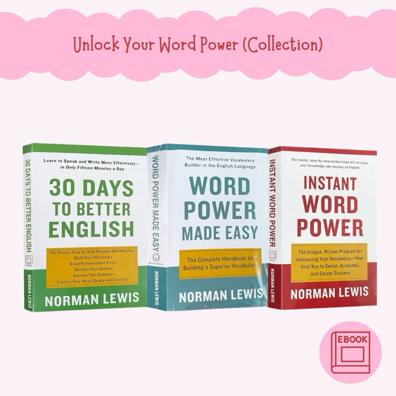 3Books Word Power Made Easy/ 30 Days To Better English/ Instant Word ...