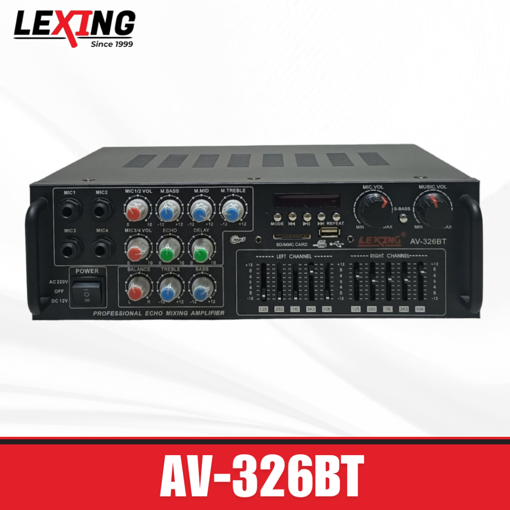 LEXING AV-326BT CAR/HOME AMPLIFIER (300w) w/ bluetooth | Shopee Philippines