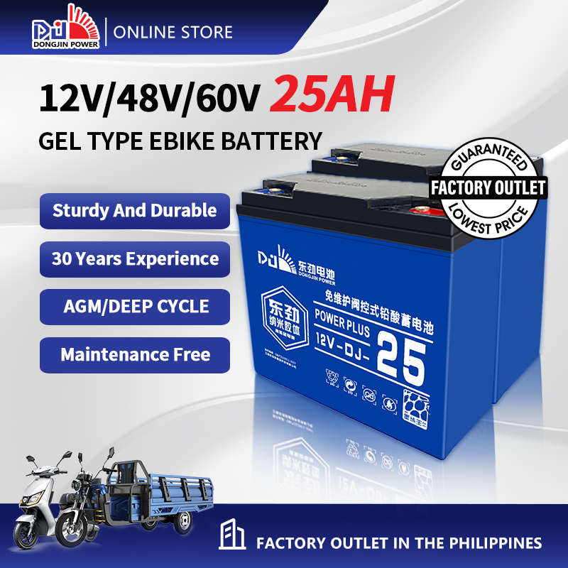 (COD)DongJin Power Ebike Battery 12V 25AH compatible with 12V 20AH Deep ...