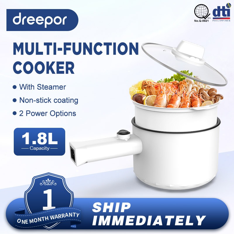 Dreepor 1.8L Multifunctional Electric Cooker Pot Mini Rice Cooker with ...