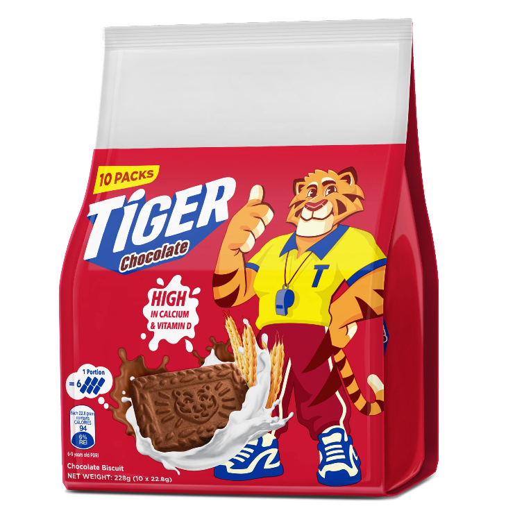 Tiger Chocolate Biscuit Multipack 10x22.8g | Shopee Philippines